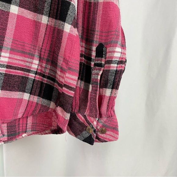 Cascade Casual Wear Large Flannel Plaid Shacket Button Up Barn Chore Farm Winter - Picture 3 of 6